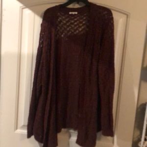 Open weave cardigan